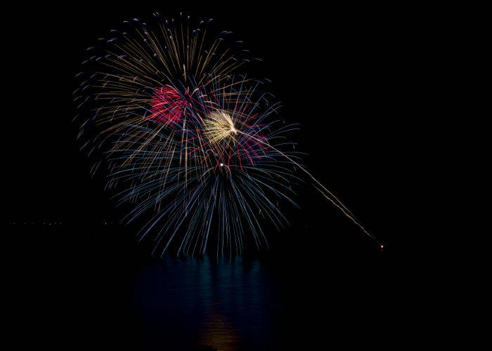 Fireworks light up the sky at the Shirahama Summer Fireworks Festival in Wakayama.